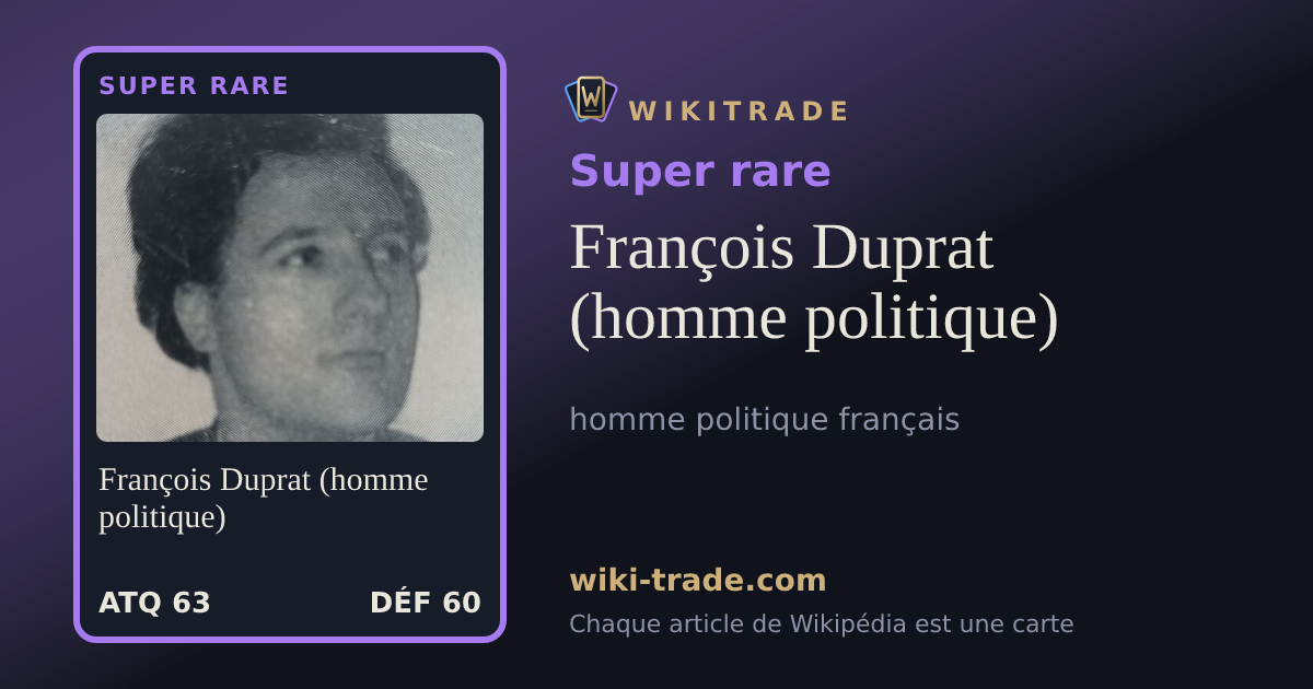 François Duprat (homme politique) — carte Super rare