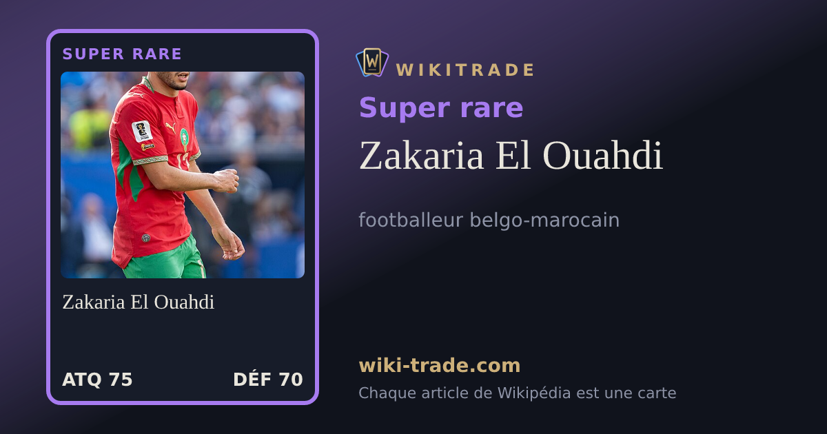 Zakaria El Ouahdi — carte Super rare