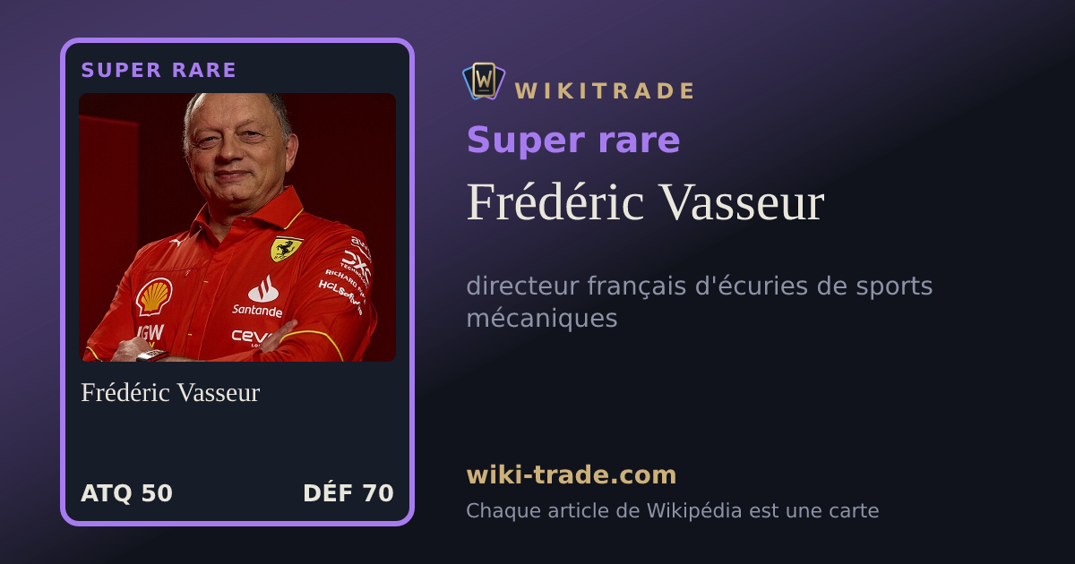 Frédéric Vasseur — carte Super rare