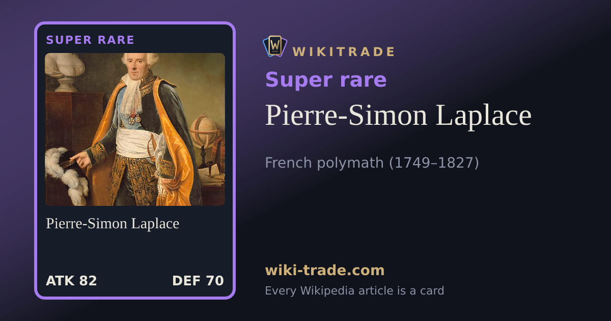 Pierre-Simon Laplace — Super rare card