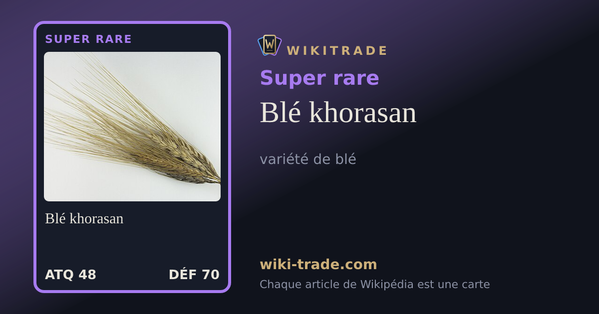 Blé khorasan — carte Super rare
