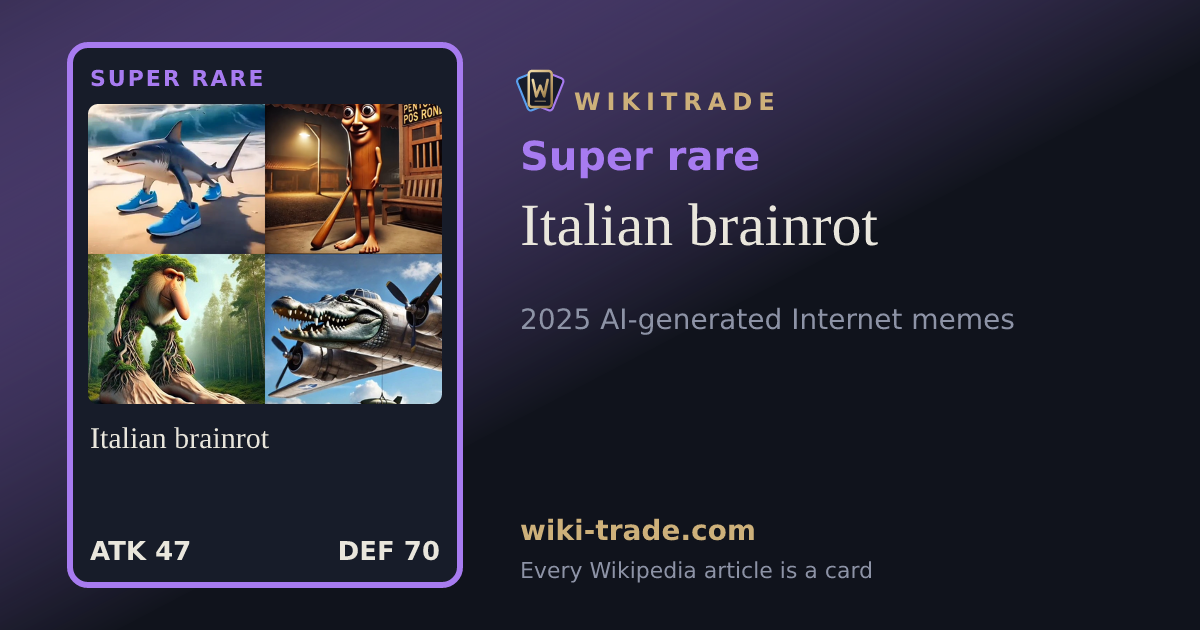 Italian brainrot — Super rare card
