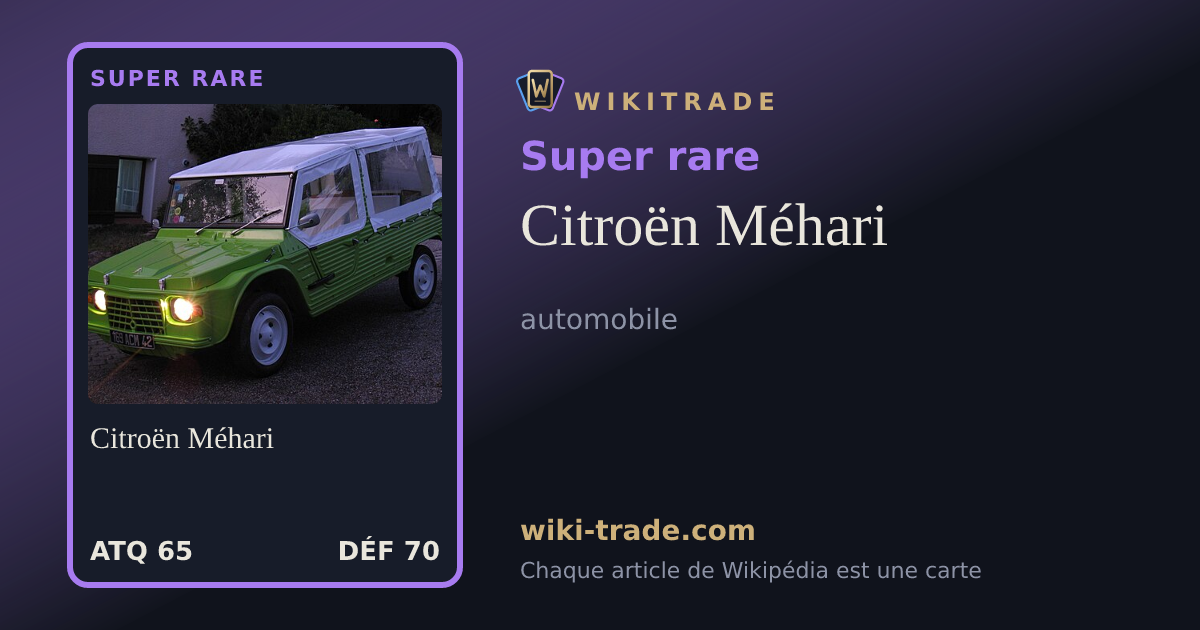 Citroën Méhari — carte Super rare