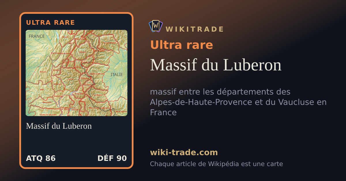 Massif du Luberon — carte Ultra rare