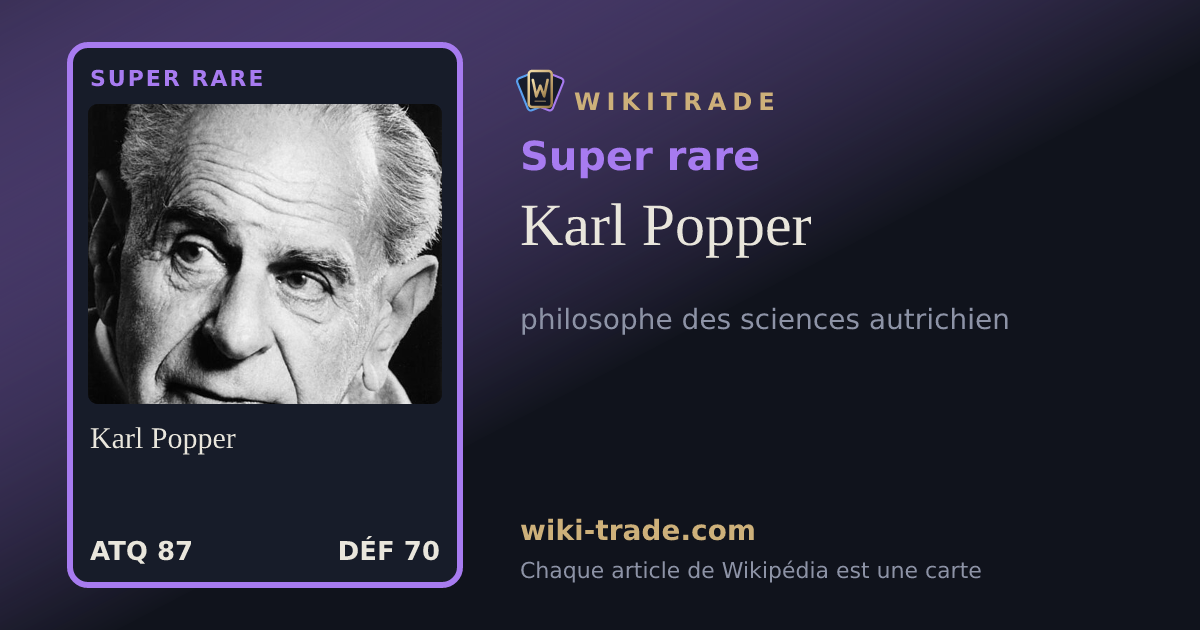 Karl Popper — carte Super rare