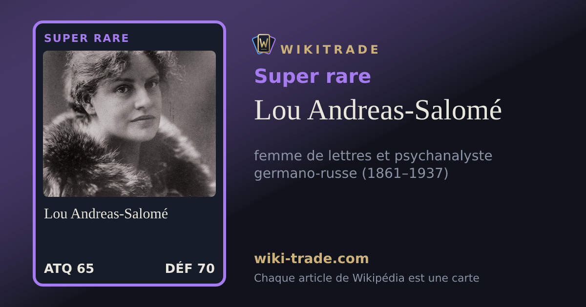 Lou Andreas-Salomé — carte Super rare