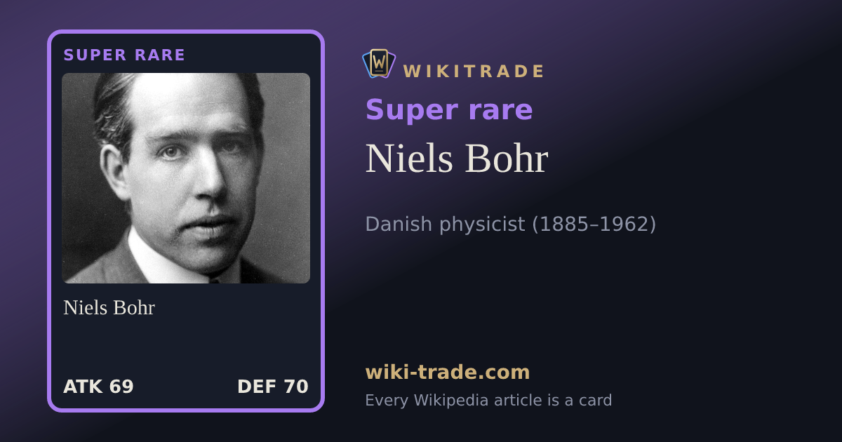 Niels Bohr — Super rare card