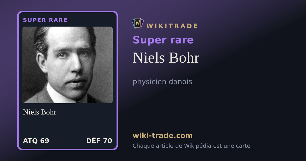 Niels Bohr — carte Super rare