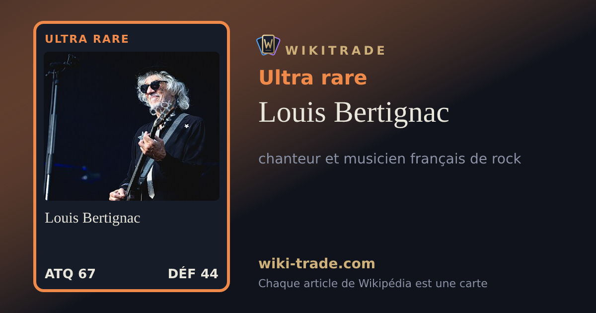 Louis Bertignac — carte Ultra rare