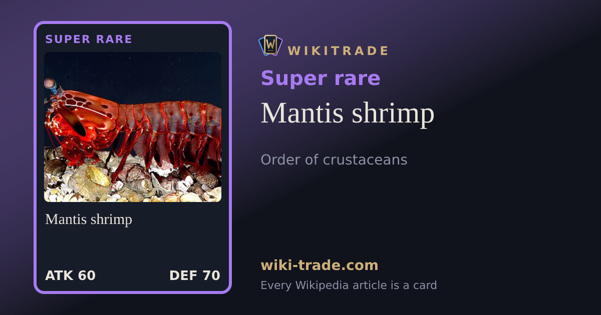 Mantis shrimp — Super rare card