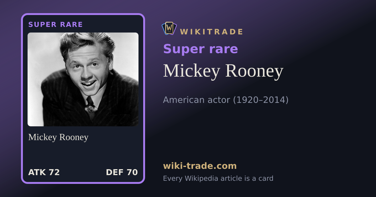 Mickey Rooney — Super rare card