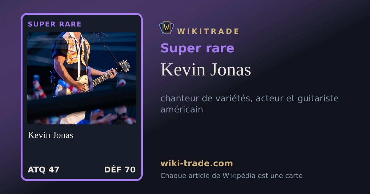 Kevin Jonas — carte Super rare