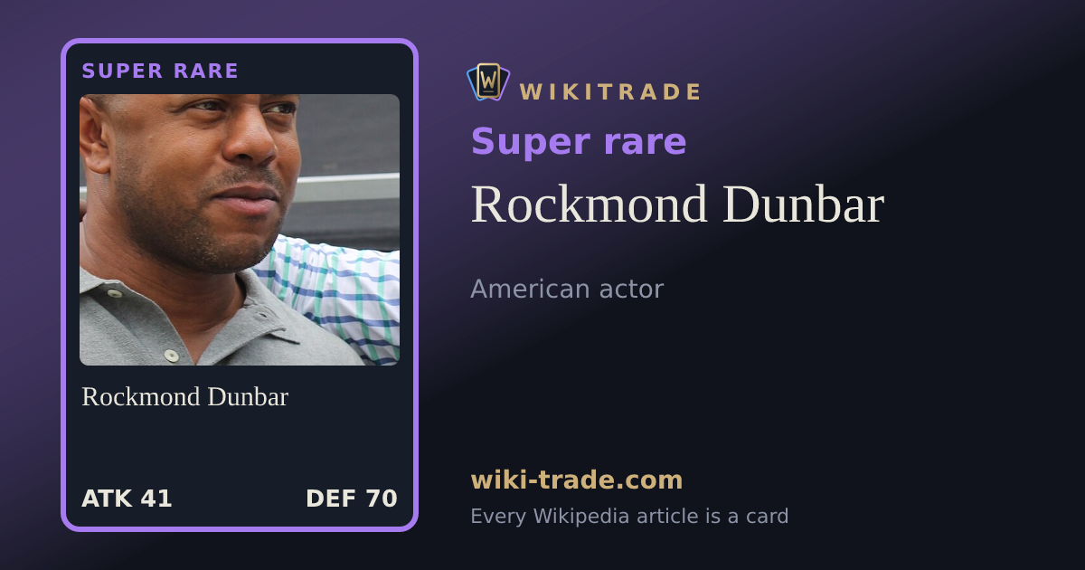 Rockmond Dunbar — Super rare card