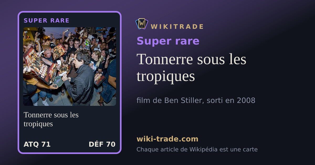 Tonnerre sous les tropiques — carte Super rare