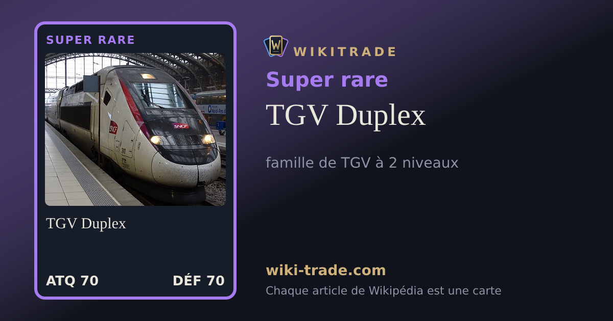 TGV Duplex — carte Super rare