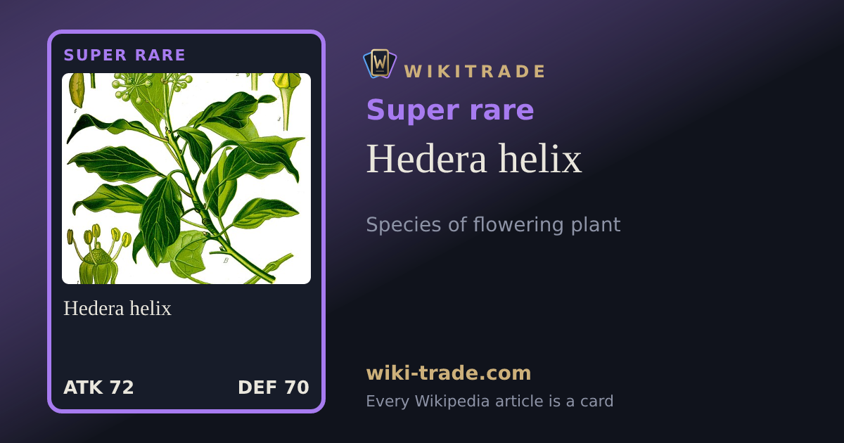 Hedera helix — Super rare card
