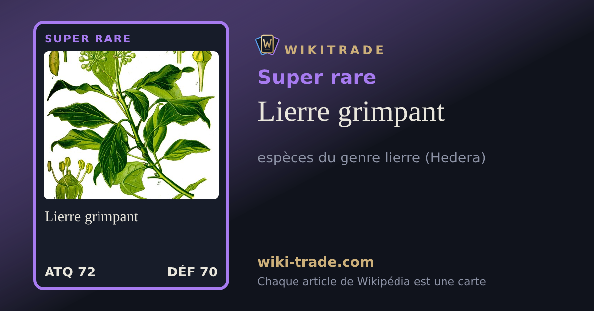 Lierre grimpant — carte Super rare
