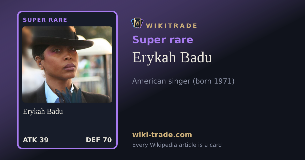 Erykah Badu — Super rare card