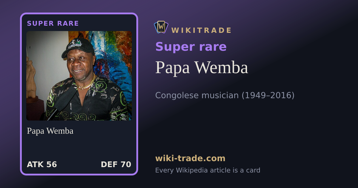 Papa Wemba — Super rare card