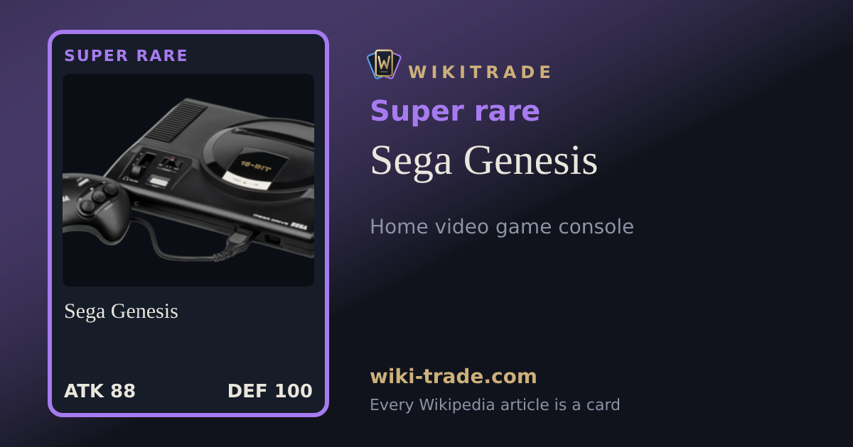 Sega Genesis — Super rare card