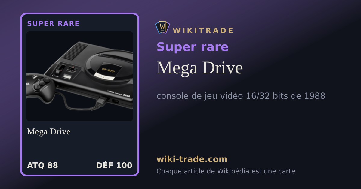 Mega Drive — carte Super rare