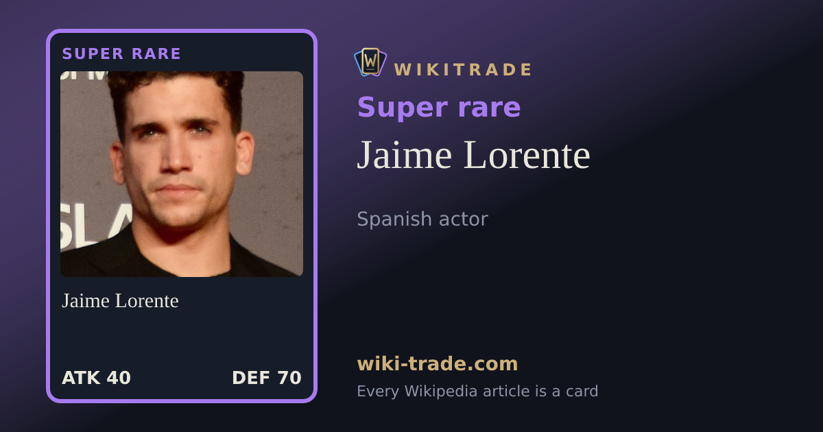 Jaime Lorente — Super rare card