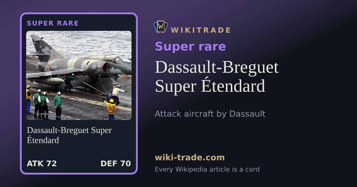 Dassault-Breguet Super Étendard — Super rare card