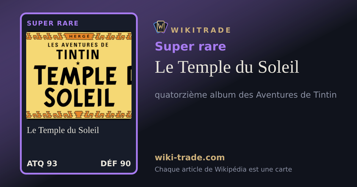 Le Temple du Soleil — carte Super rare