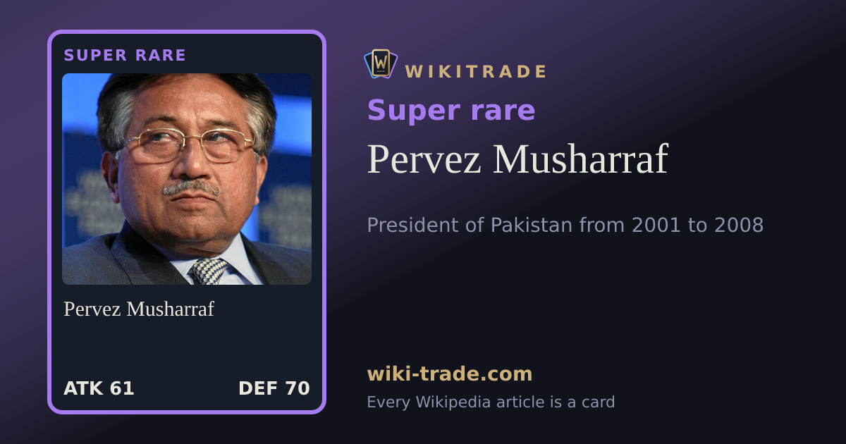 Pervez Musharraf — Super rare card