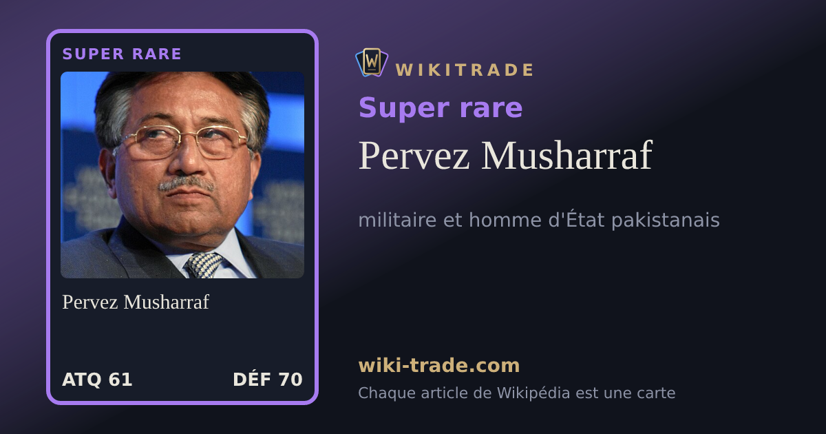 Pervez Musharraf — carte Super rare