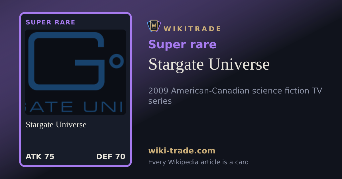 Stargate Universe — Super rare card