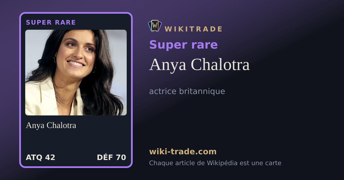 Anya Chalotra — carte Super rare