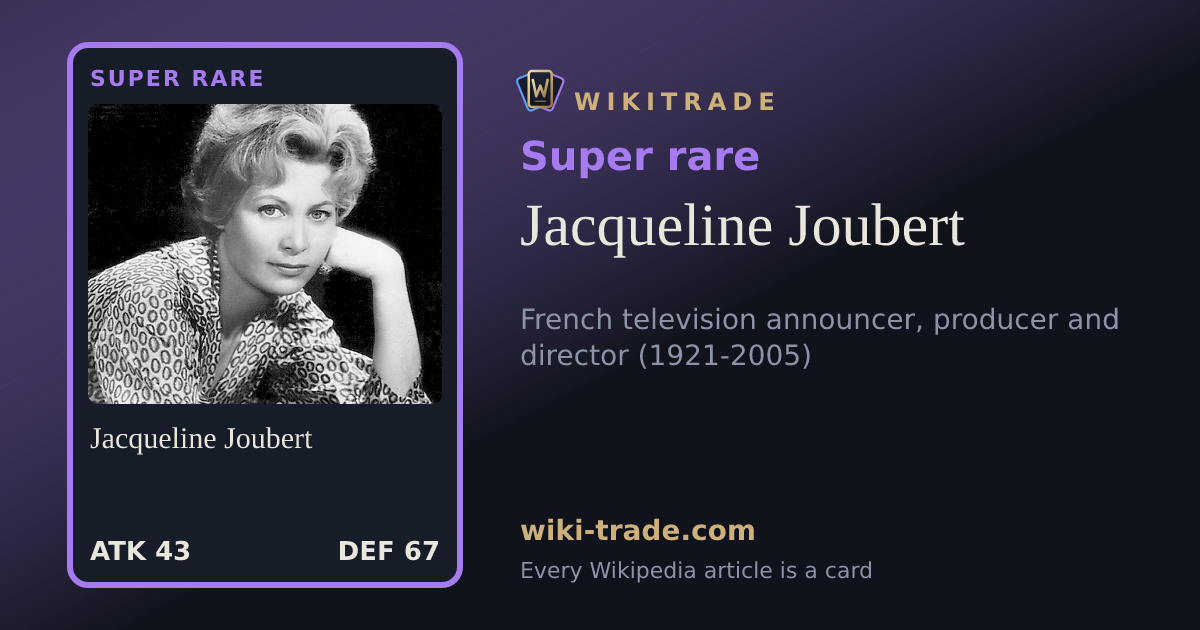 Jacqueline Joubert — Super rare card
