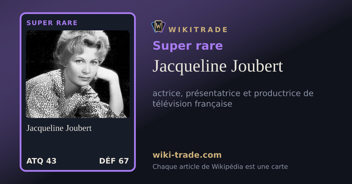 Jacqueline Joubert — carte Super rare