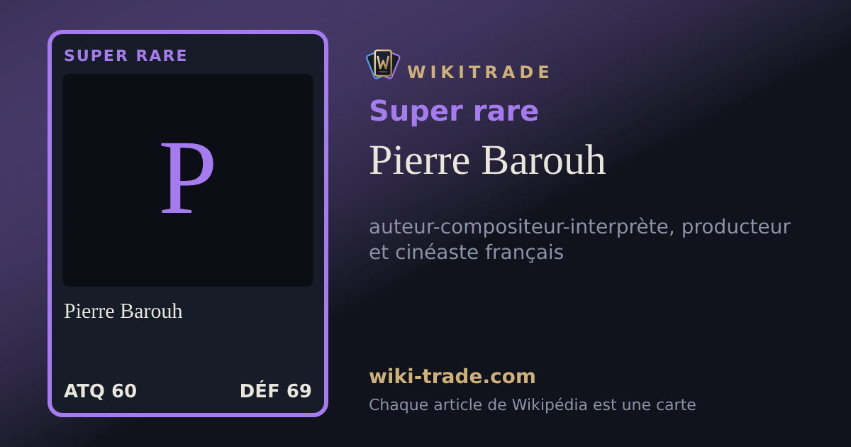 Pierre Barouh — carte Super rare