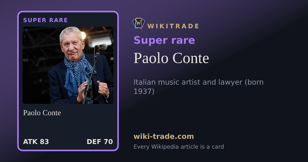 Paolo Conte — Super rare card
