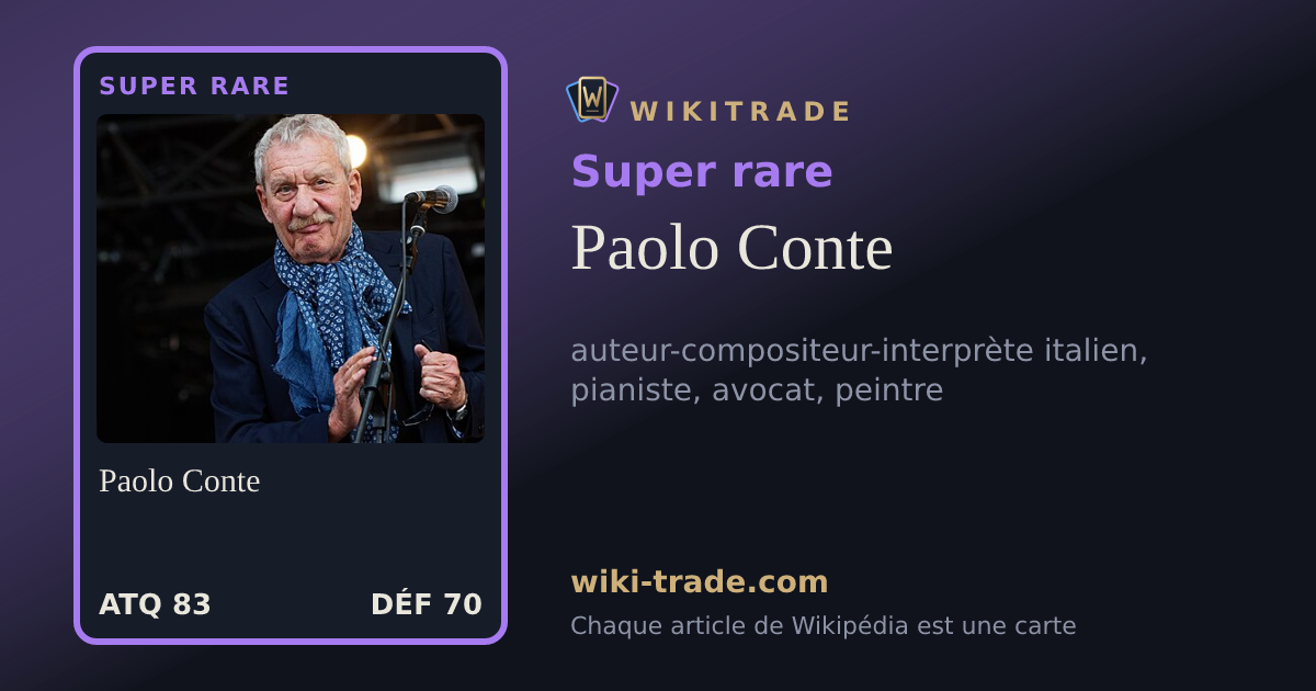 Paolo Conte — carte Super rare