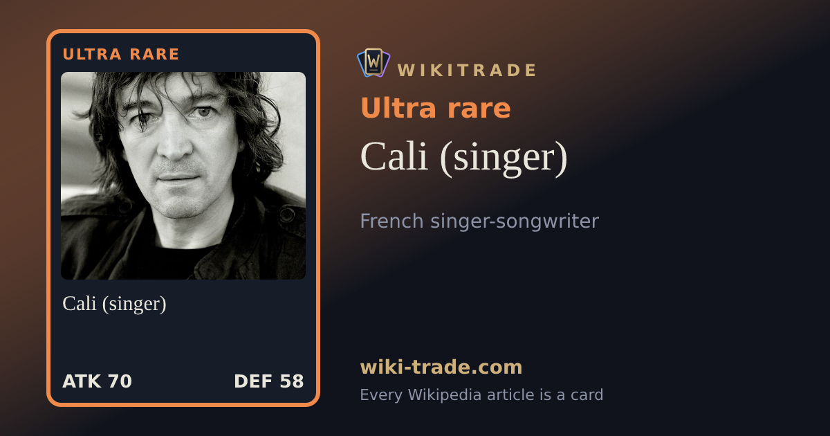 Cali (singer) — Ultra rare card