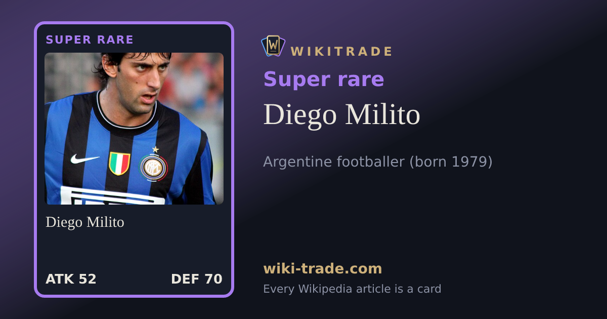 Diego Milito — Super rare card