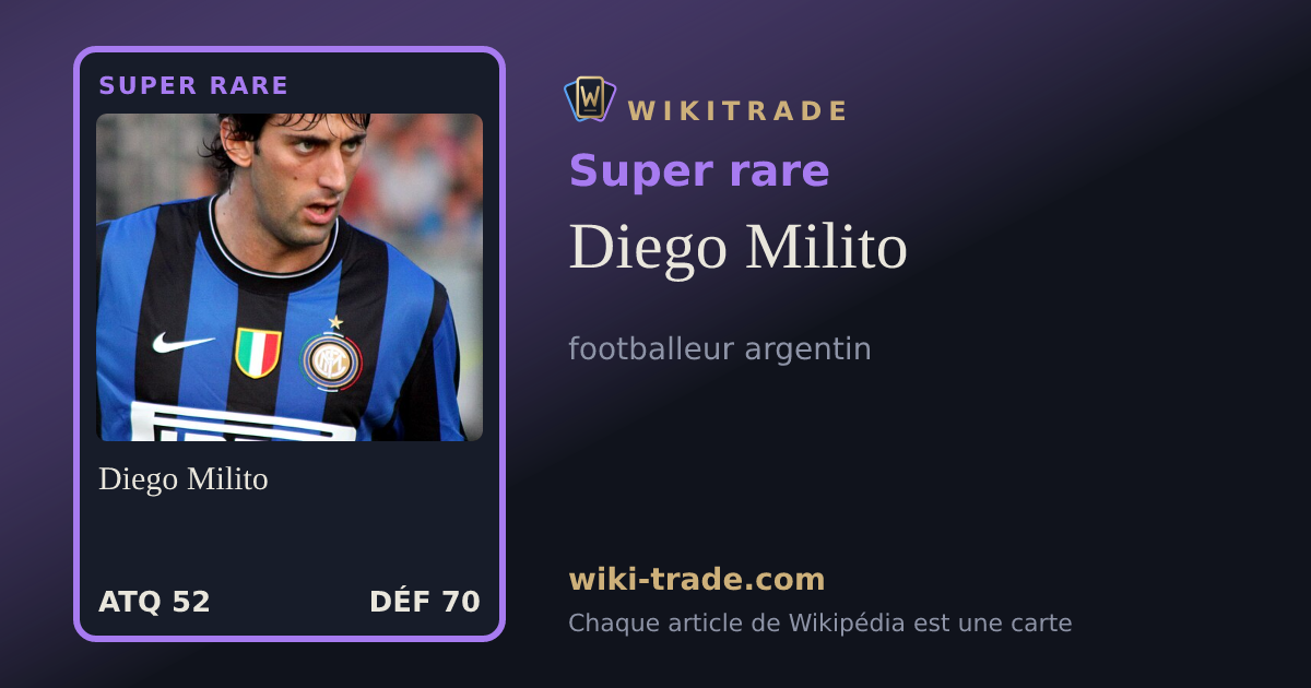 Diego Milito — carte Super rare