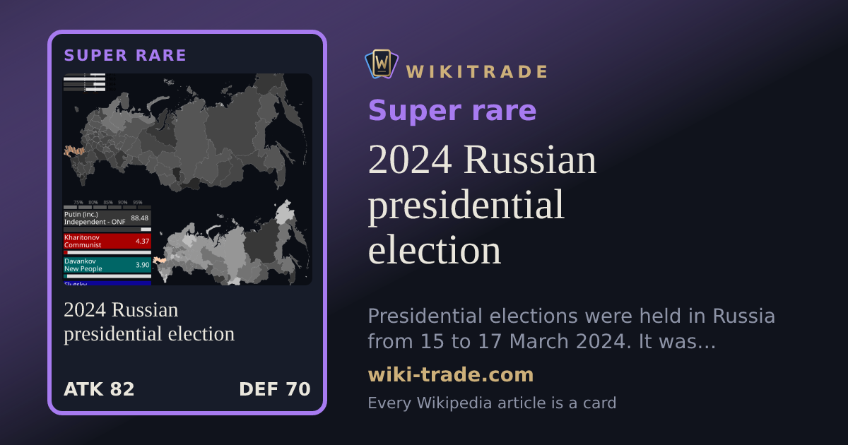 2024 Russian presidential election — Super rare card