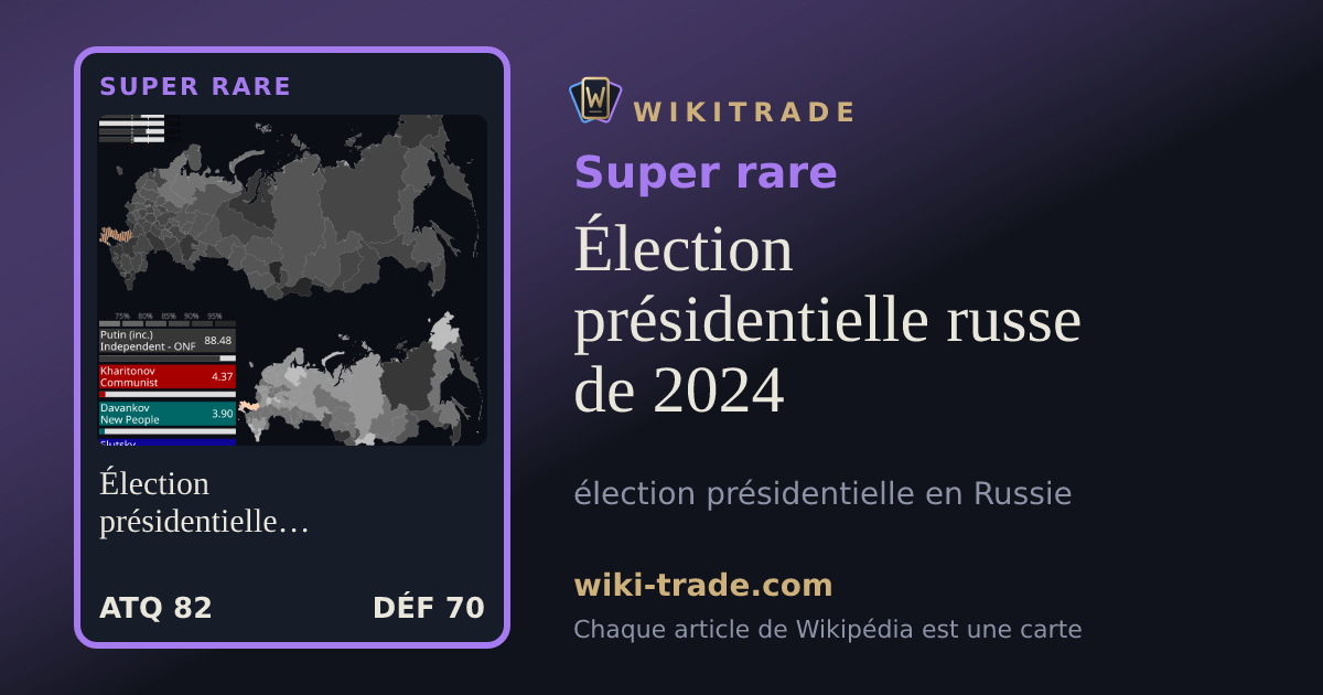 Élection présidentielle russe de 2024 — carte Super rare