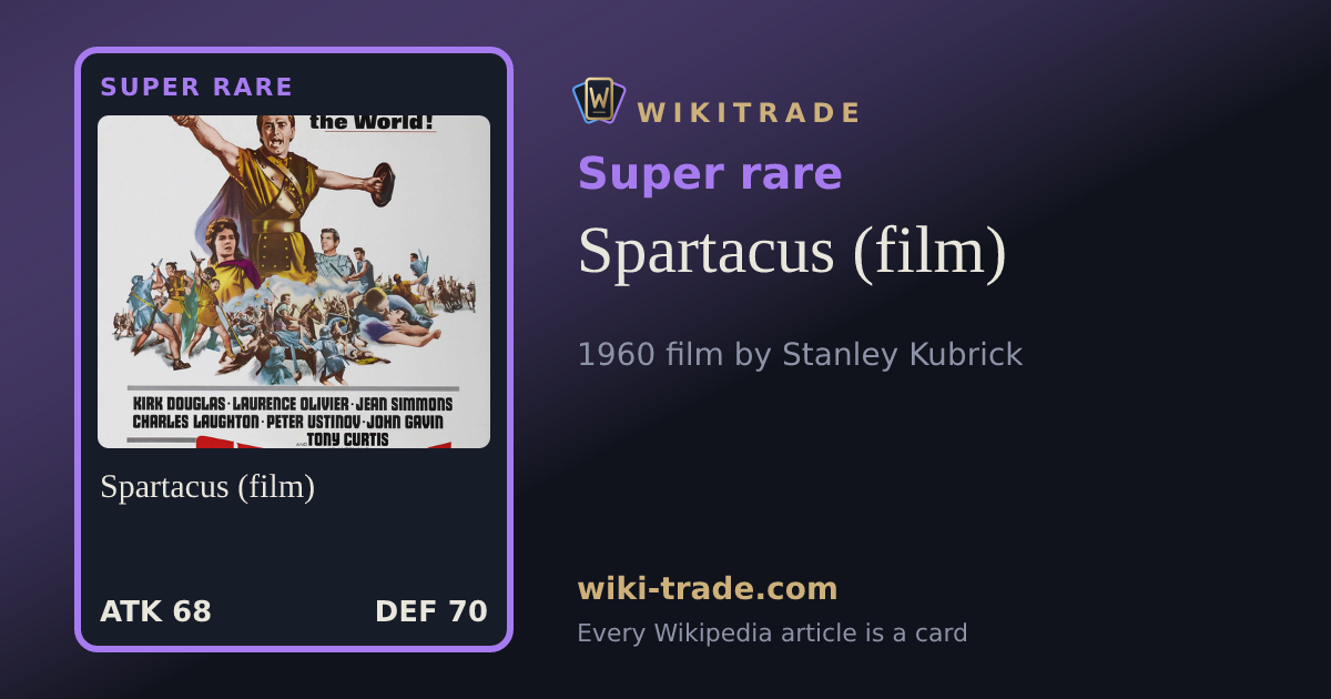 Spartacus (film) — Super rare card