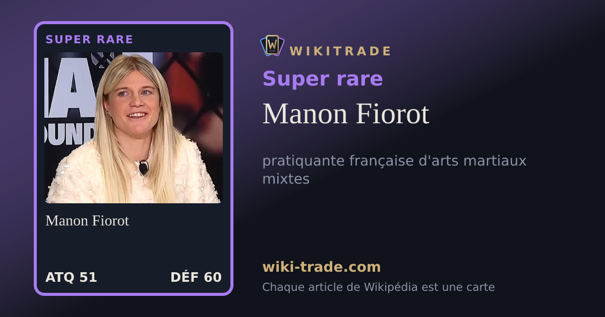 Manon Fiorot — carte Super rare