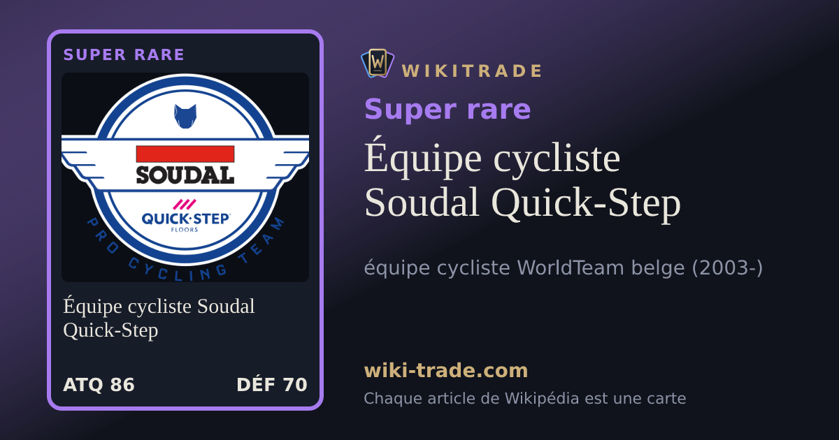 Équipe cycliste Soudal Quick-Step — carte Super rare
