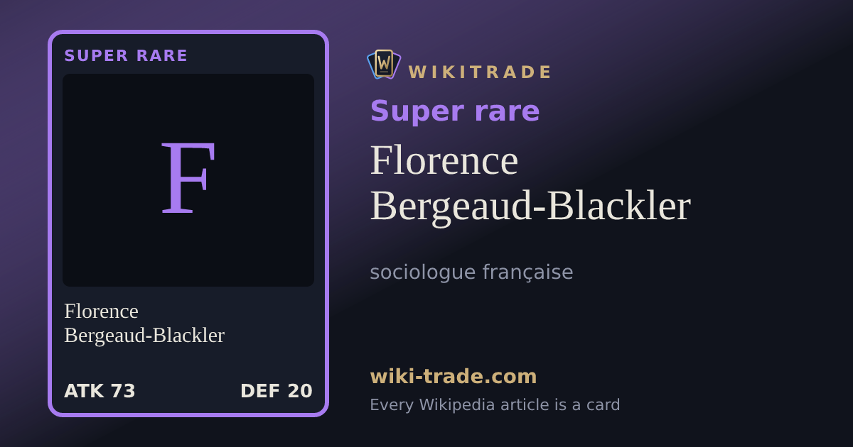 Florence Bergeaud-Blackler — Super rare card