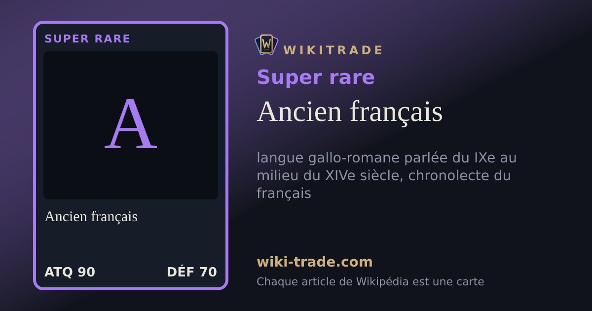Ancien français — carte Super rare
