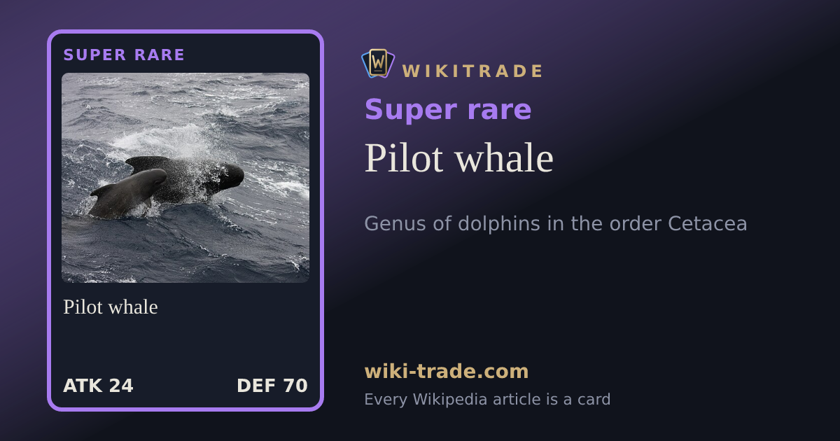 Pilot whale — Super rare card