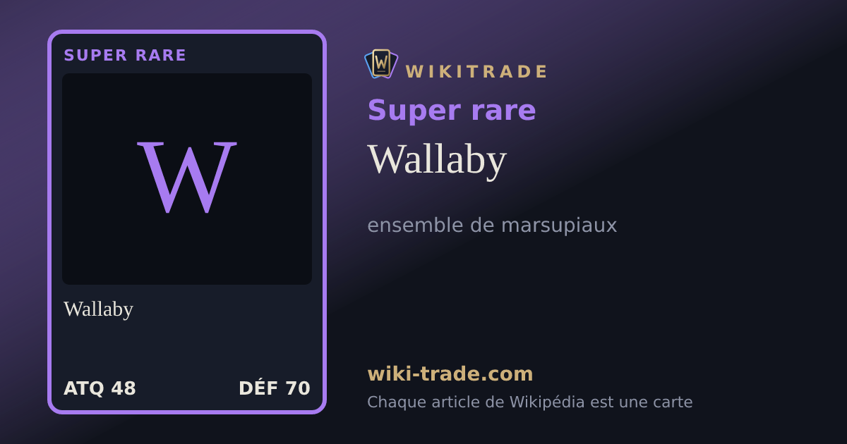 Wallaby — carte Super rare