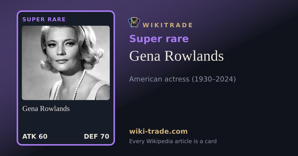 Gena Rowlands — Super rare card